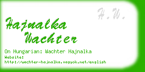 hajnalka wachter business card